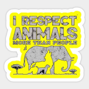 I Respect Animals Sticker